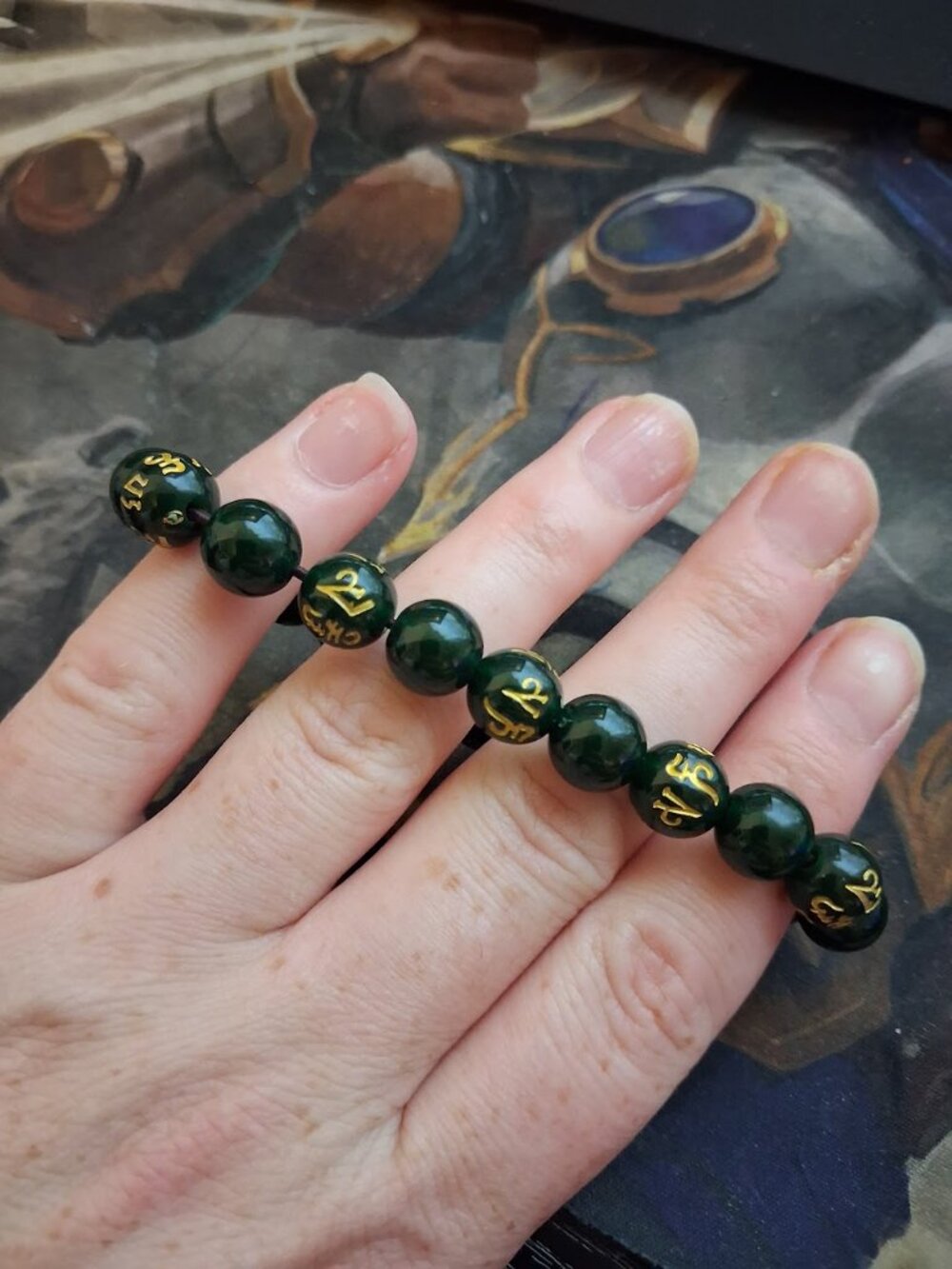Asian style beaded bracelet - Picture 2 of 3